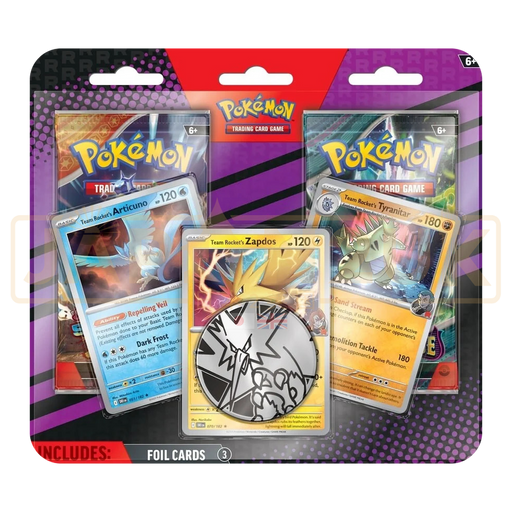 Pokemon Team Rocket's Articuno Zapdos & Tyranitar English Enhanced Two Pack Blister