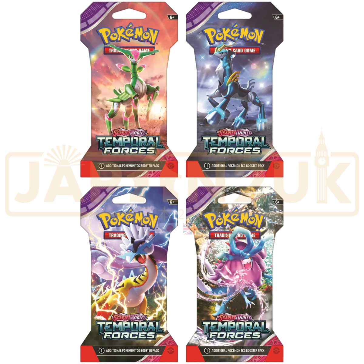 pokemon temporal forces sleeved booster pack Spanish Fuerzas Temporales Outside Area Zero Pokemon Paldea Evolved Temporal Forces