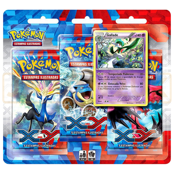 Pokemon XY English 3-Pack Blister - Gallade