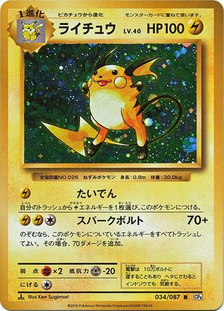 Pokemon Raichu (Holo) 20th Anniversary CP6 034/087