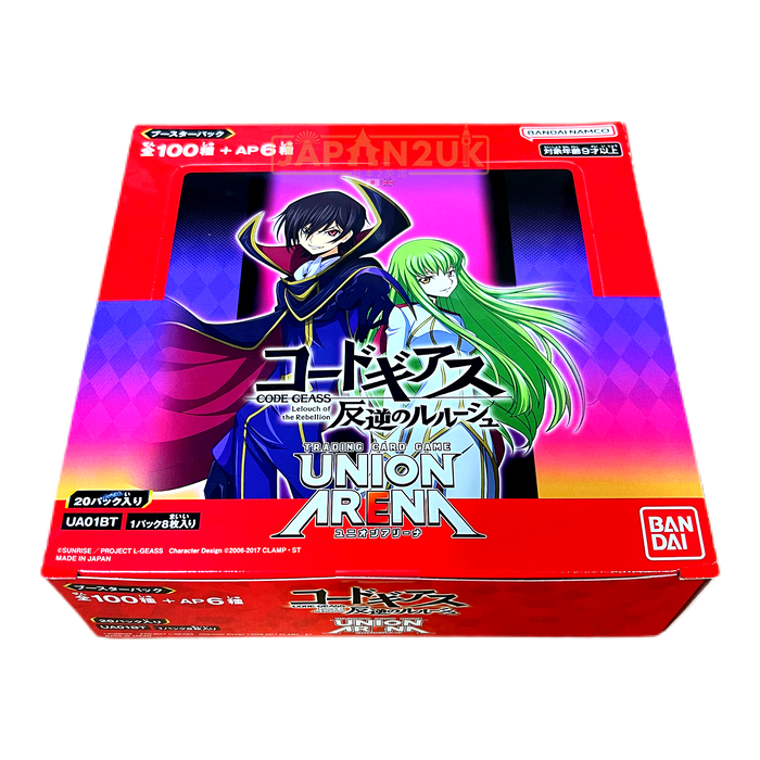 Union Arena Code Geass Lelouch of the Rebellion UA01BT Japanese Booster Box