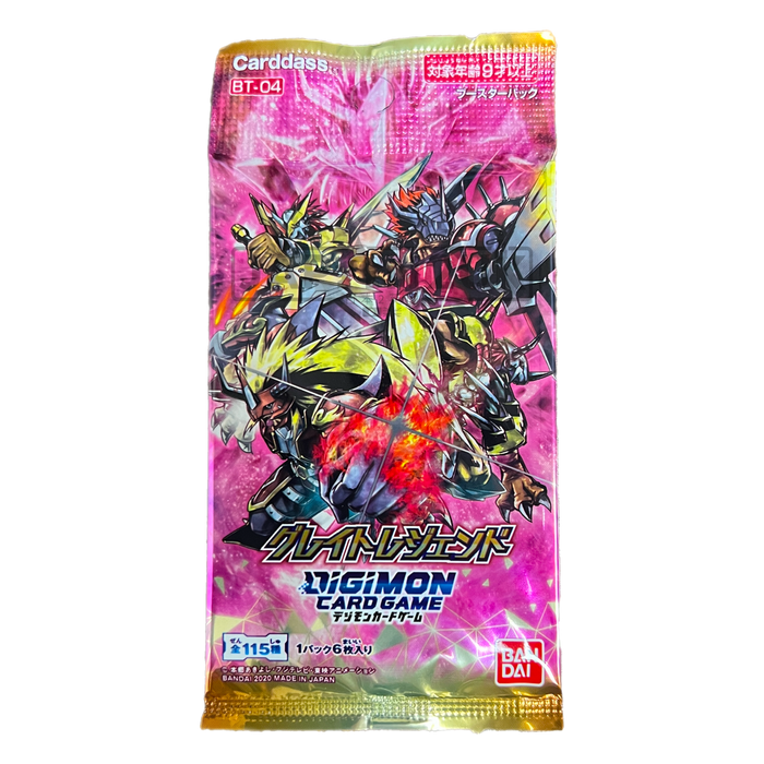digimon bt4 booster box Card Game BT04 Great Legend Opening 12 super rare and 3 secret rare cards in each booster box. Digimon TCG: Time Stranger -