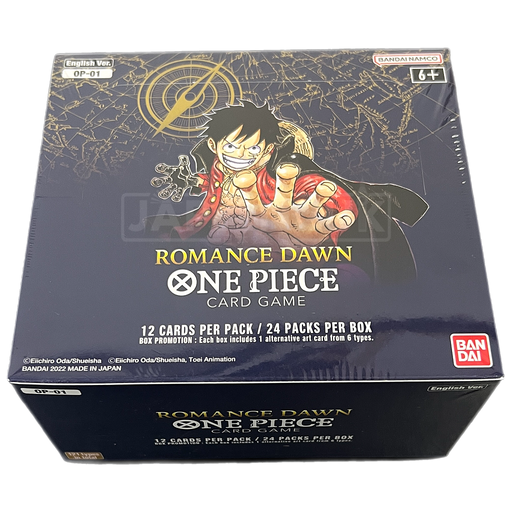 One Piece Romance Dawn English Booster Box - OP-1 - Factory Sealed (24 Packs) One Piece Booster Box Case One Piece Romance Dawn English Booster Box - OP-1 - Factory Sealed (24 Packs) One Piece Booster Box Case